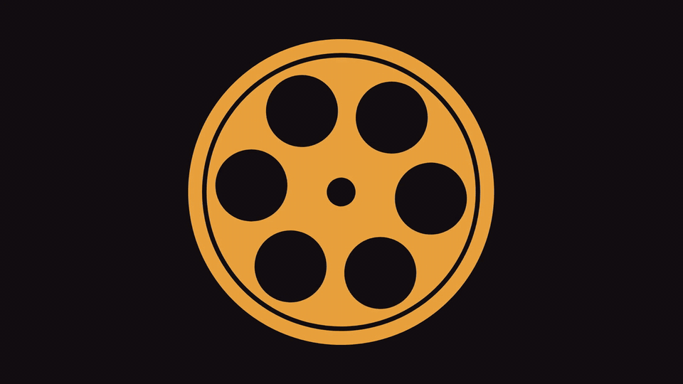 Dailees logo animation: a film reel turns into the sprocket D and spells out Dailees Studio